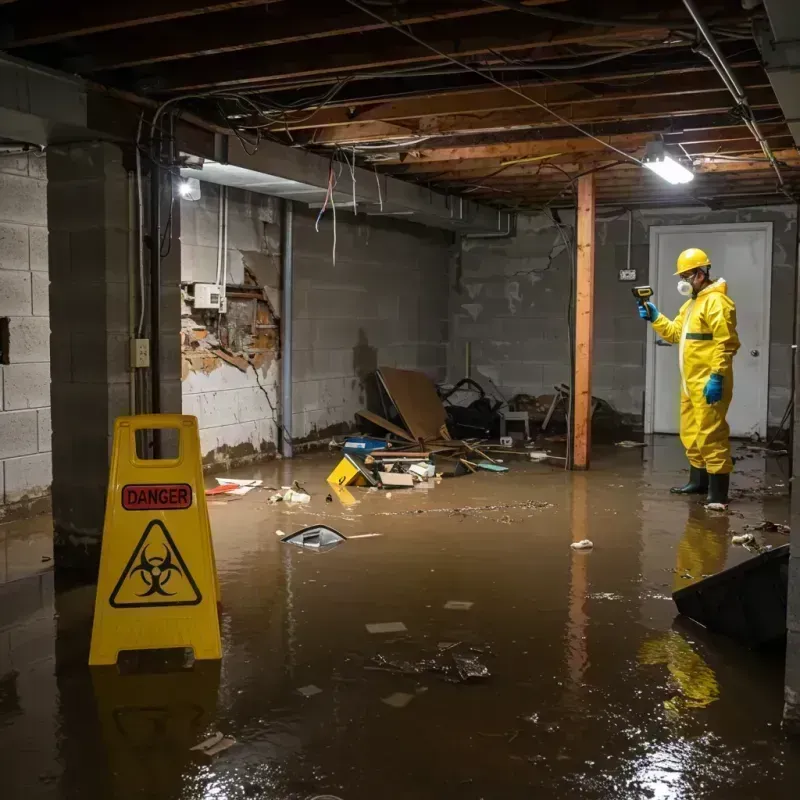 Flooded Basement Electrical Hazard in South Bel Air, MD Property